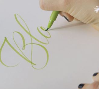 Yeşil tonlarda El Yazısı