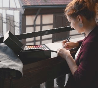 Albrecht Dürer Suluboya Markörü Şehir Taslak Çizimi